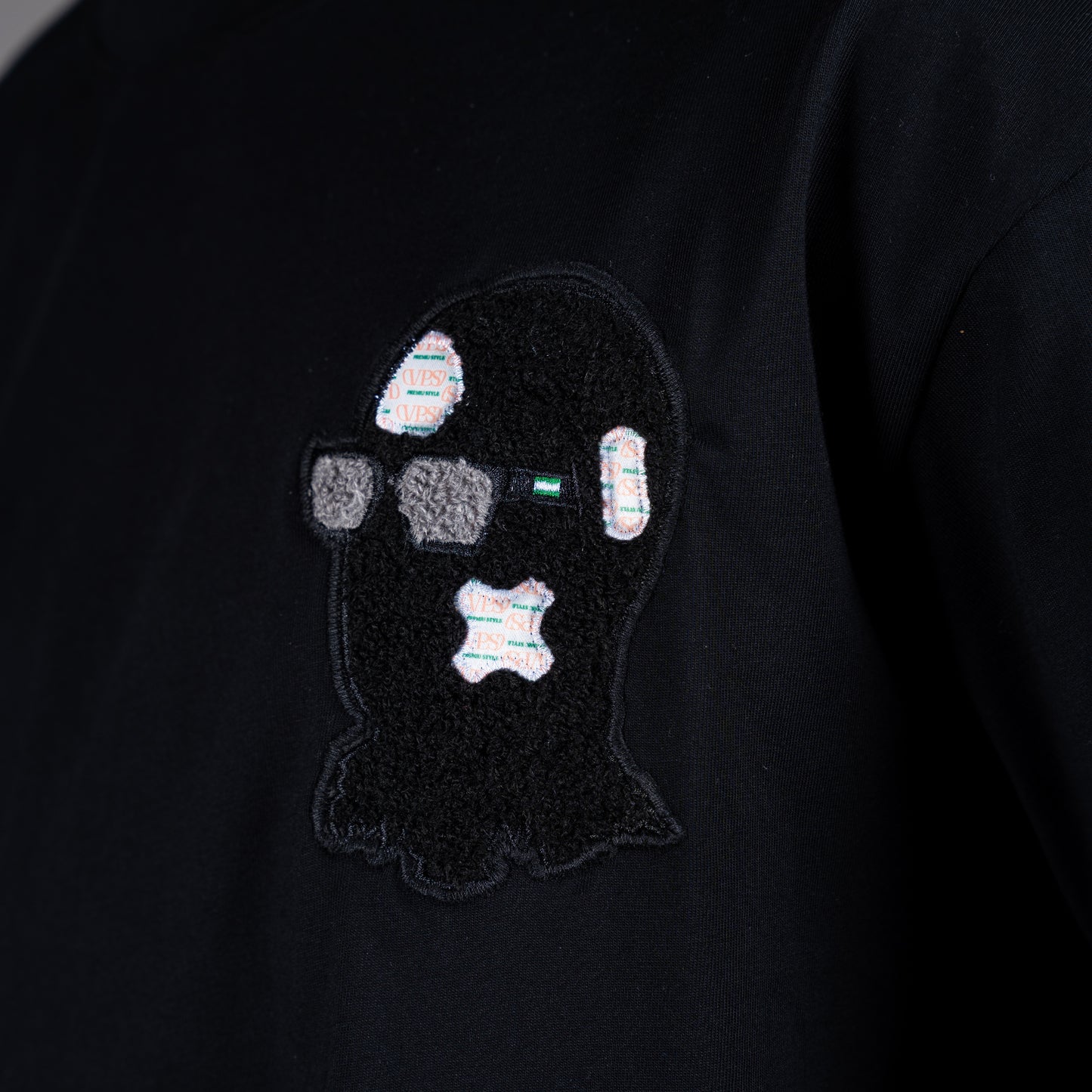Drip Mask Black on Black T-Shirt