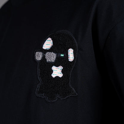 Drip Mask Black on Black T-Shirt